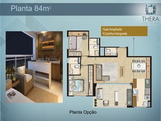 Planta 84m 2 Planta Opção Sala Ampliada Cozinha Integrada 