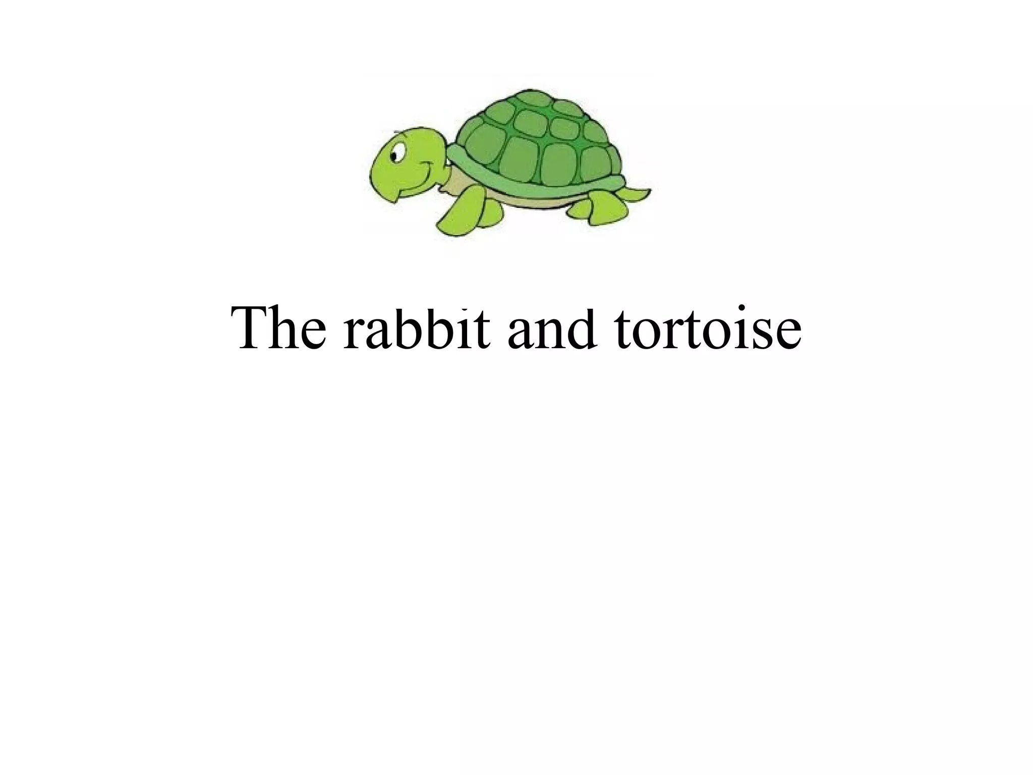 The rabbit and tortoise