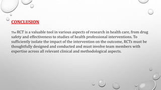 The randomised controlled trial (RCT) .pptx