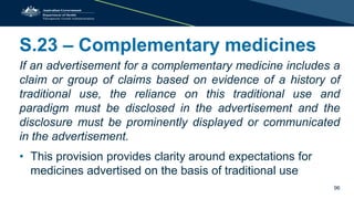 TGA presentation: Therapeutic Goods Advertising Code (No. 2) 2018 - The ...