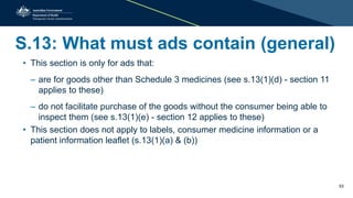 TGA presentation: Therapeutic Goods Advertising Code (No. 2) 2018 - The ...