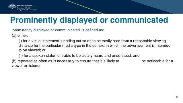 TGA presentation: Therapeutic Goods Advertising Code (No ...