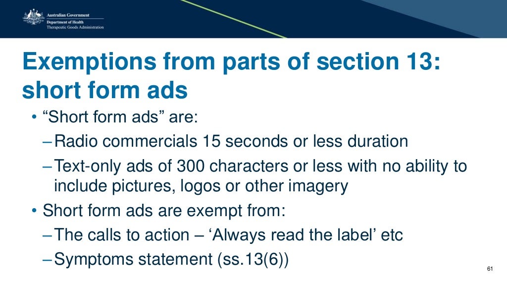TGA presentation: Therapeutic Goods Advertising Code (No ...