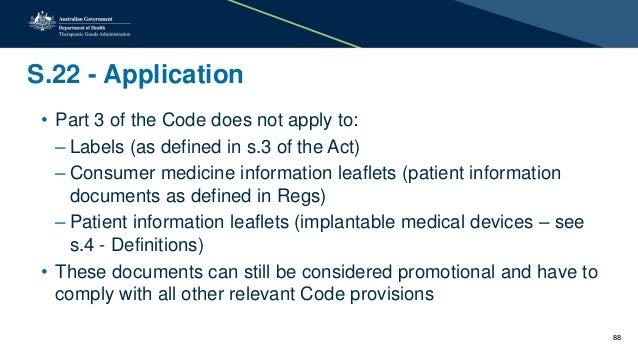 TGA presentation: Therapeutic Goods Advertising Code (No ...