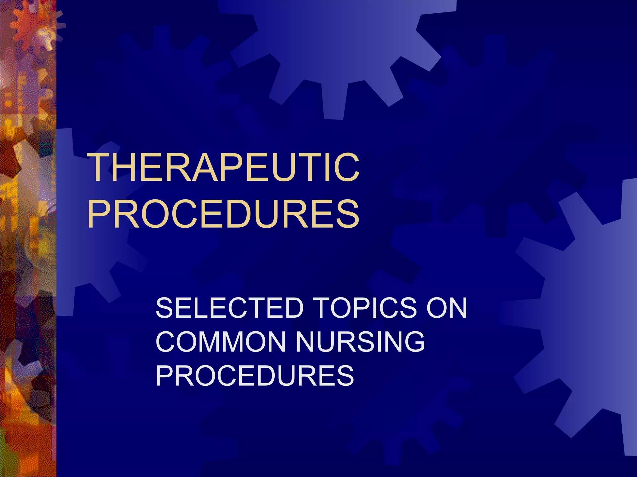 Therapeutic Procedures | PPT
