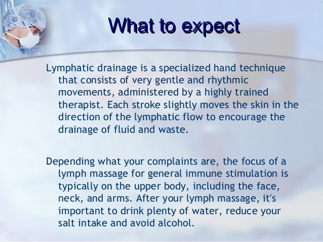 Therapeutic benefits of manual lymphatic drainage