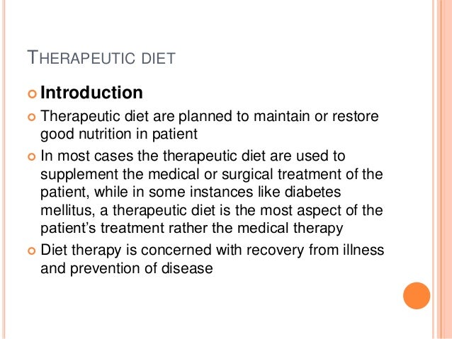 whats a diabetic diet therapeutics