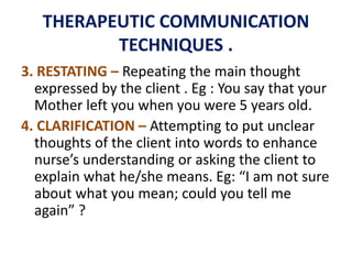 Therapeutic Communication and Nurse-Patient relationship - Manulal V S