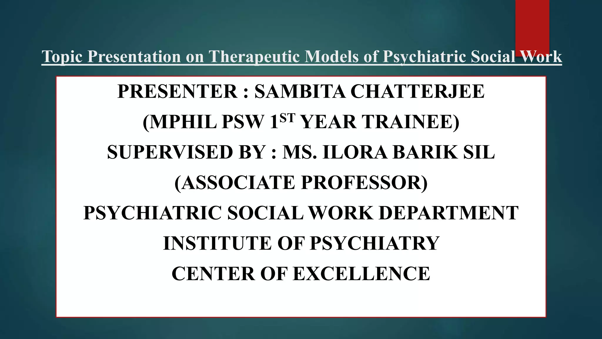 Therapeutic Models.pptx