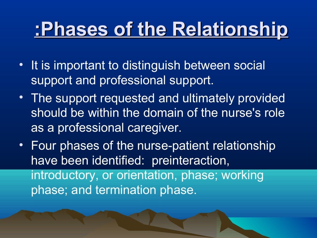 Therapeutic nurse patientrelationship
