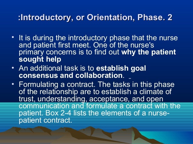 dimensions of nurse patient relationship