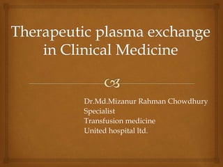 Dr.Md.Mizanur Rahman Chowdhury
Specialist
Transfusion medicine
United hospital ltd.
 
