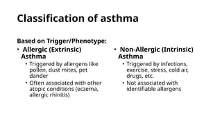 Comprehensive Therapeutics and Pathophysiology of Asthma Management | PPTX