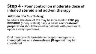 Comprehensive Therapeutics and Pathophysiology of Asthma Management | PPTX