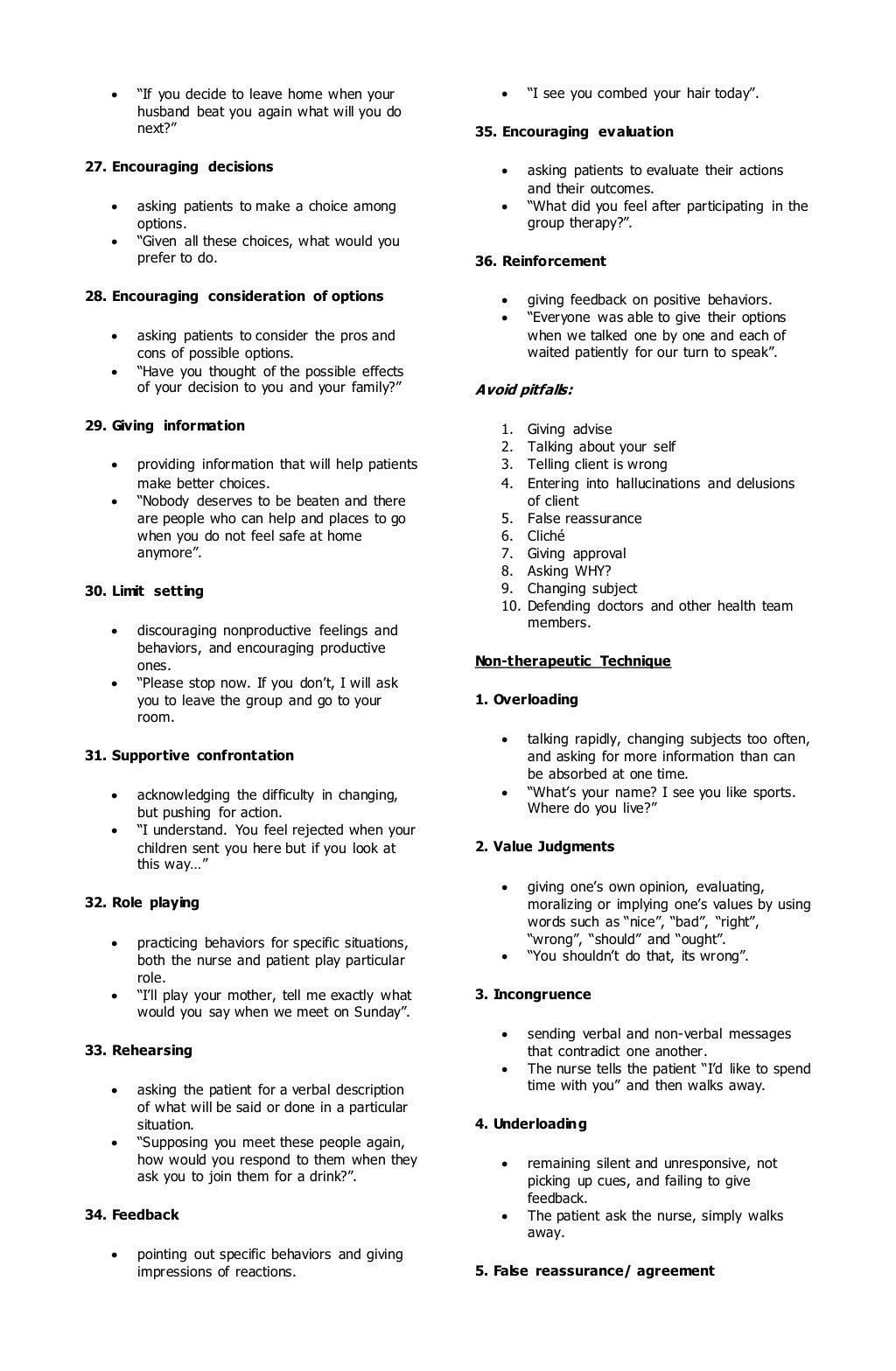 Therapeutic technique