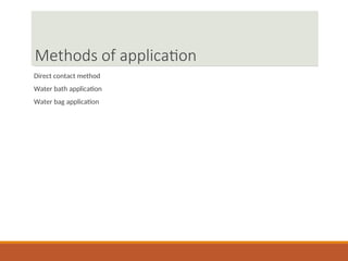 Direct Contact Method THERAPEUTIC ULTRASOUND PRINCIPLES AND PRACTICSE | PPT