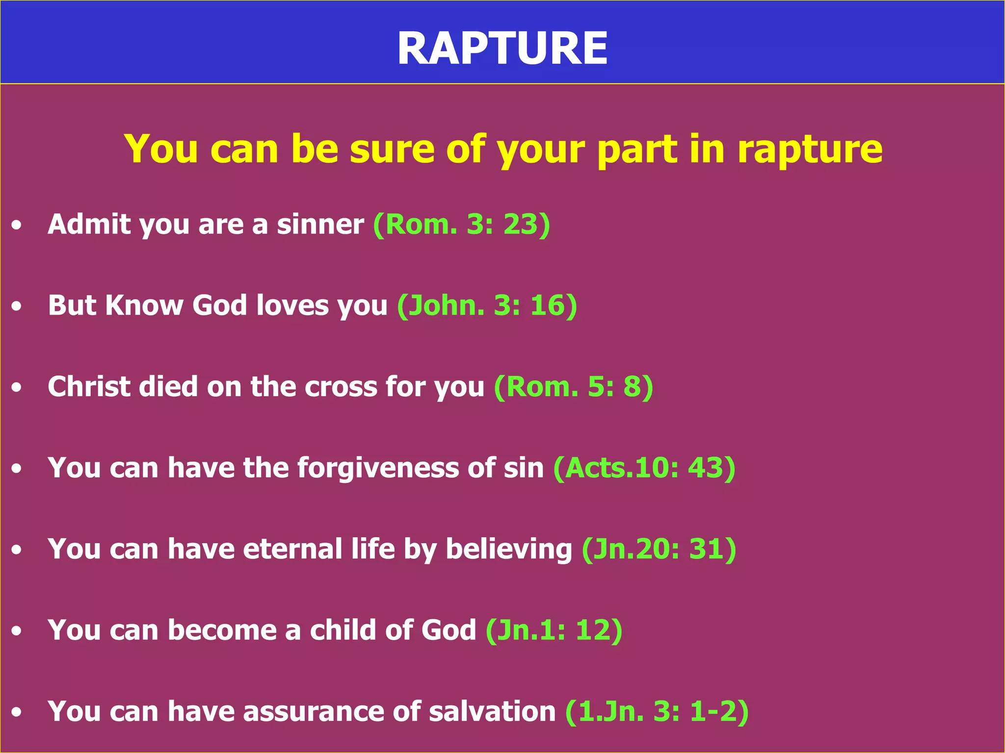 The Rapture | PPT