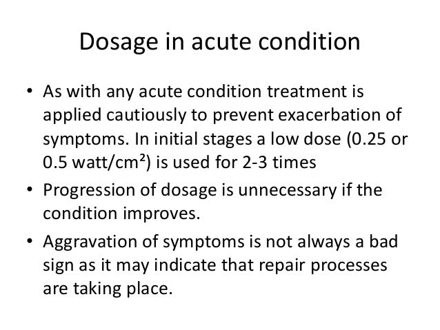 Ultrasound Dosage Chart