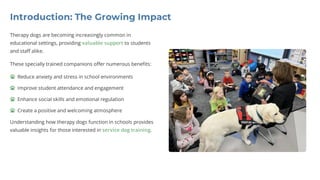 Therapy Dogs in Schools A Companion Dog's Journey to Service. | PDF