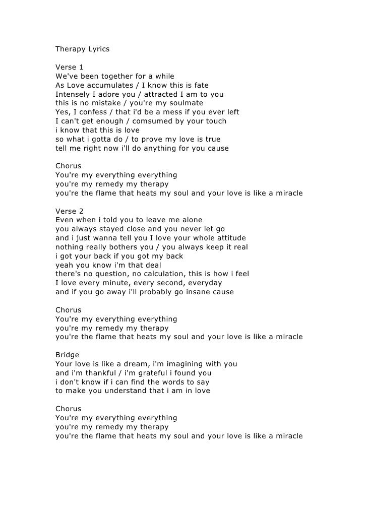Therapy lyrics