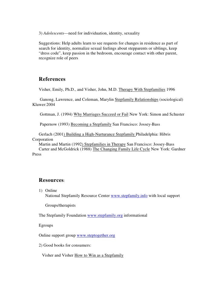 Therapy Stepfamilies