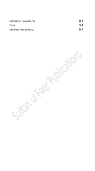 Caliphate of Hasan ibn Ali 262
Death 264
Children of Hasan ibn Ali 265
 