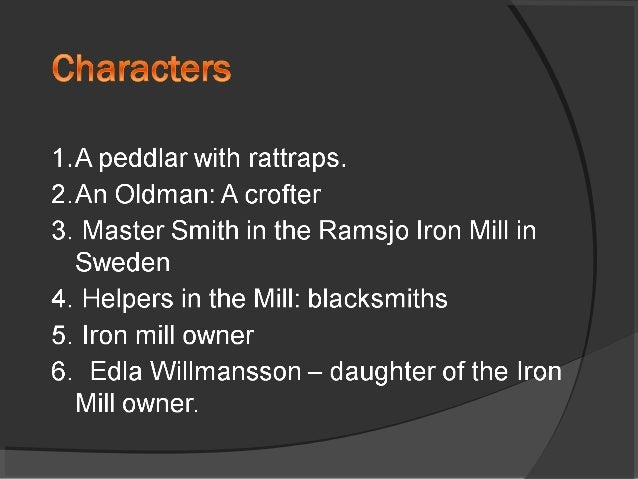  The story begins like a fairytale. The
central character is a beggar and a petty
thief who goes about selling rattraps o...