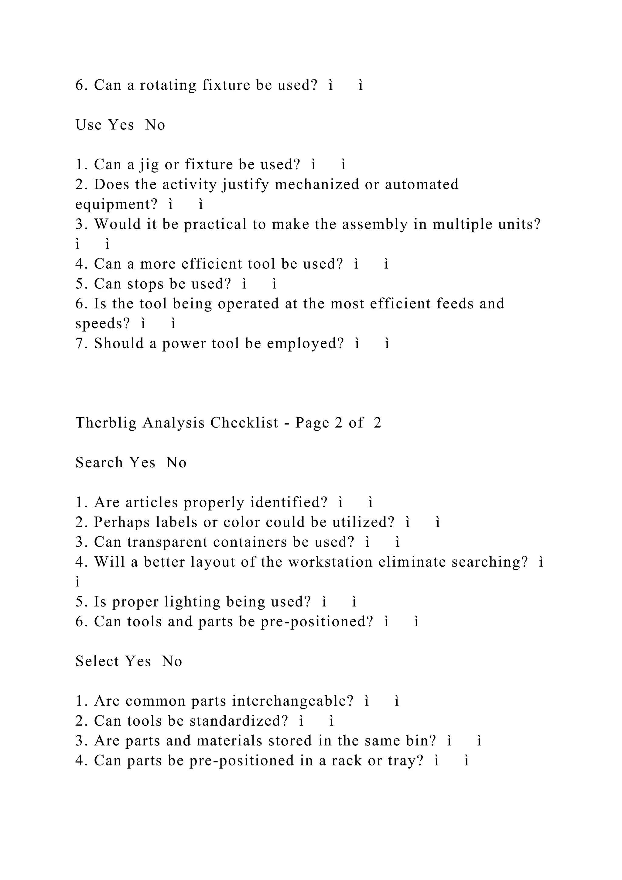 Therblig Analysis Checklist - Page 1 of 2THERBLIG ANALYSI.docx