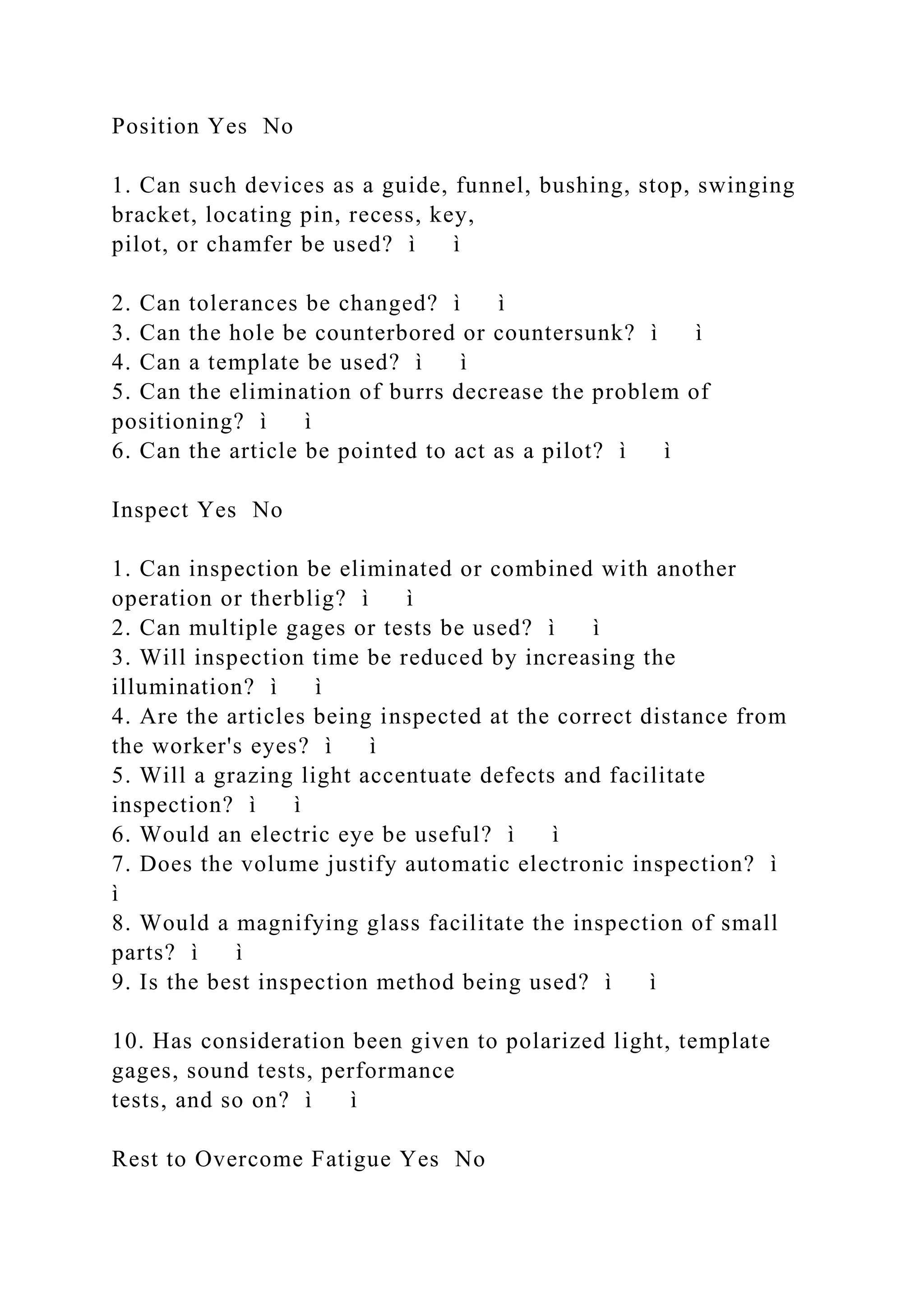 Therblig Analysis Checklist - Page 1 of 2THERBLIG ANALYSI.docx | Music ...