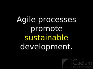 Agile processes
    promote
  sustainable
 development.
 