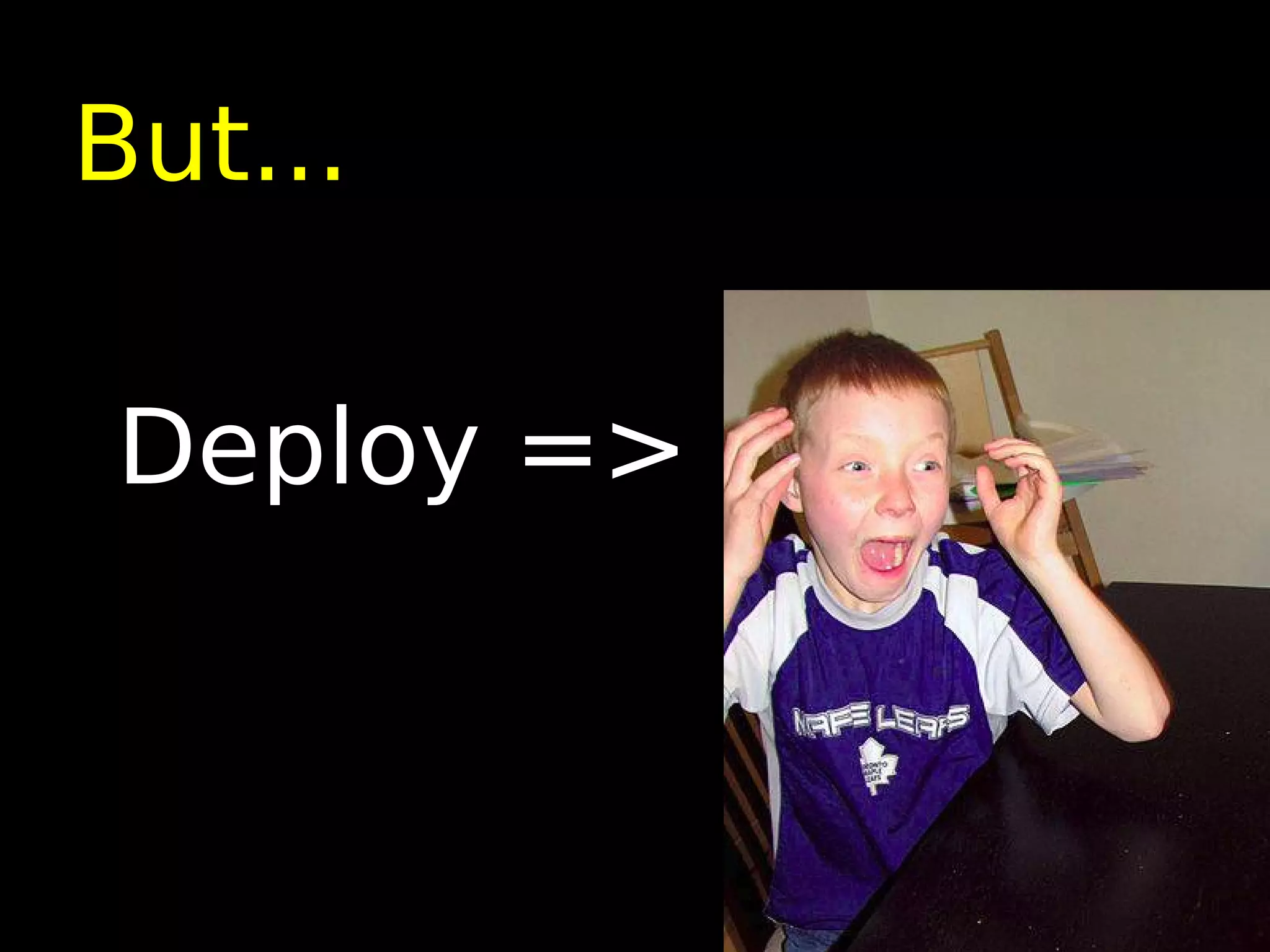 But...

Deploy =>
 