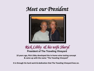 We will revolutionize the wine industry again by training a team of Wine Consultants who will provide in-home wine tasting events to consumers in an unintimidating, fun atmosphere.In the privacy of their own home With their friends & familyOur wine tasting events offer quality, value, exclusivity and convenience to wine lovers nation wide! Will you be one of the 1st consultants in this ground floor opportunity?