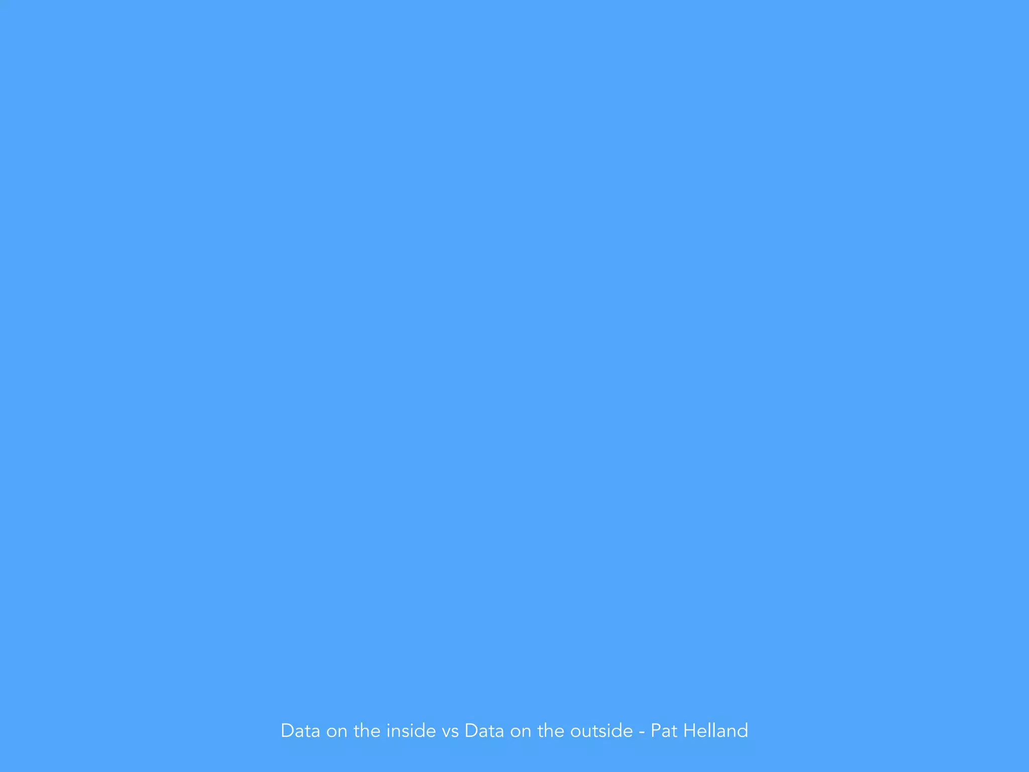 Data on the inside vs Data on the outside - Pat Helland
 