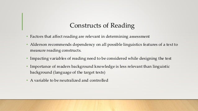 The reader: defining the construct of reading ability. - Loss Of Ability To Read Is Called