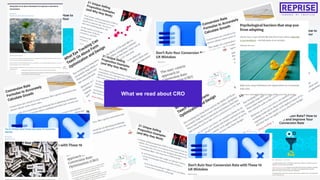 What we read about CRO
 