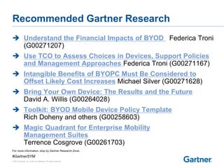Gartner The real economics of byod PPT