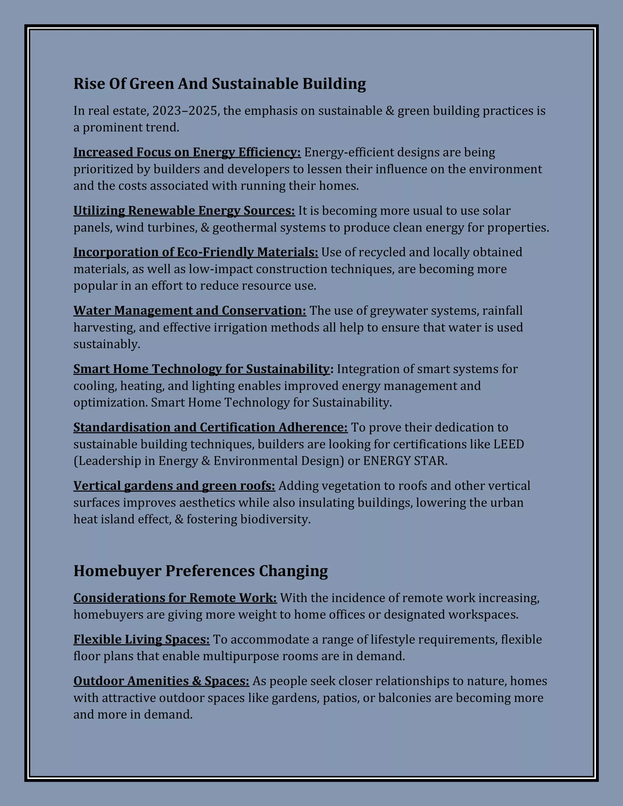 Curated visual reference: Profitable Green Building Techniques Pdf Reference: The Real Estate Trends Roadmap For 2023 2025 Pdf