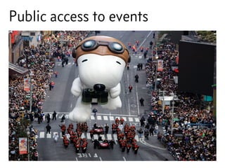 Public access to events
 
