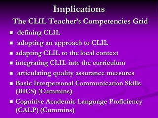 The Real Issue: An Overview of CLIL | PPT