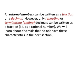 The real number system | PPTX