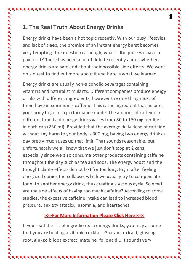 The real truth about energy drinks