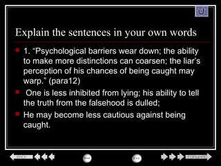 The real truth about lies | PPT