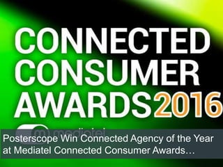 Posterscope Win Connected Agency of the Year
at Mediatel Connected Consumer Awards…
 