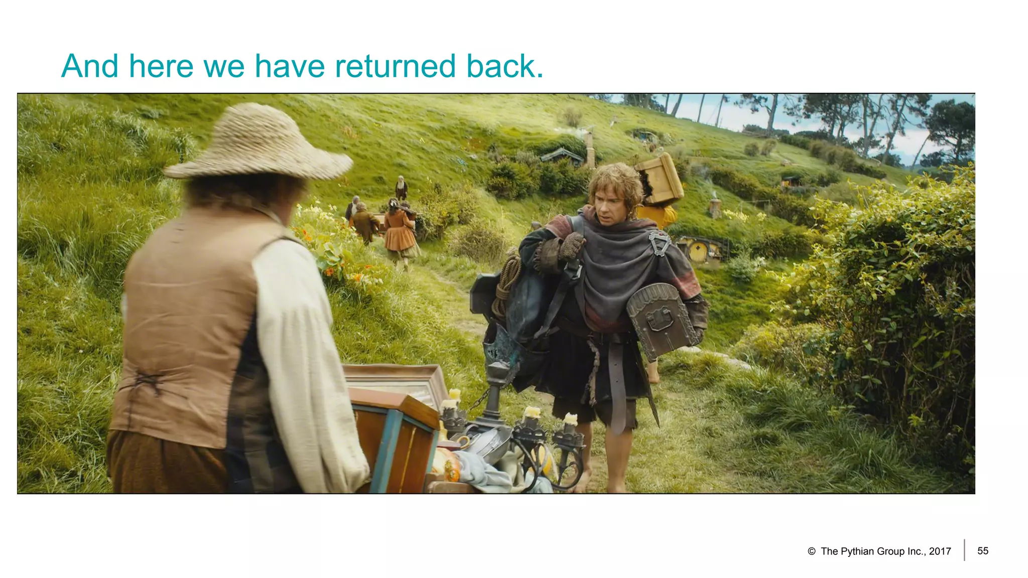 And here we have returned back.
© The Pythian Group Inc., 2017 55
 