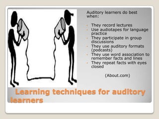 There are 7 different learning styles | PPTX