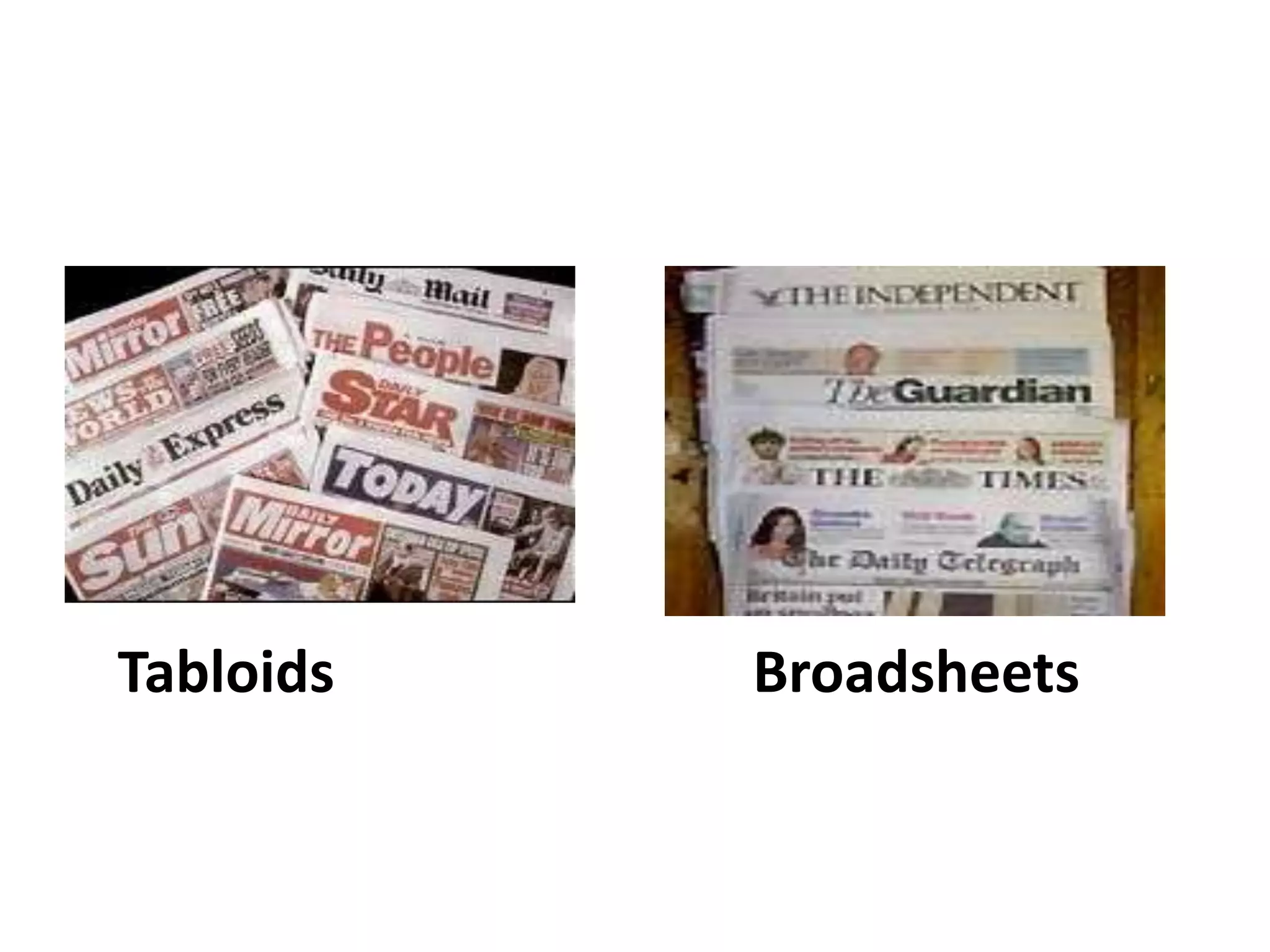 There are two common types of newspapers | PPT