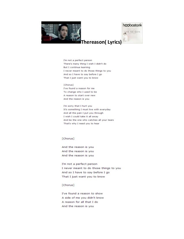 The Reason Lyrics The Reason Lyrics