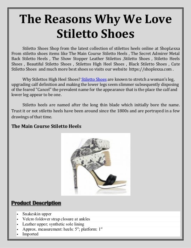 The reasons why we love stiletto shoes