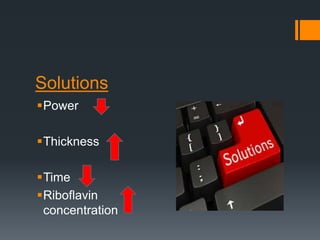 Solutions
Power
Thickness
Time
Riboflavin
concentration
 