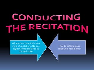 The recitation.ppt